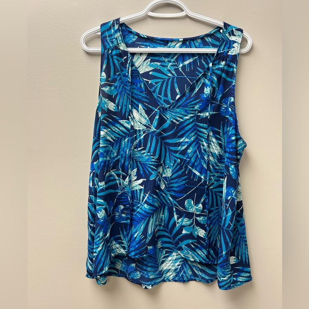 George Women’s Blue Floral Tank Top‎ Blouse